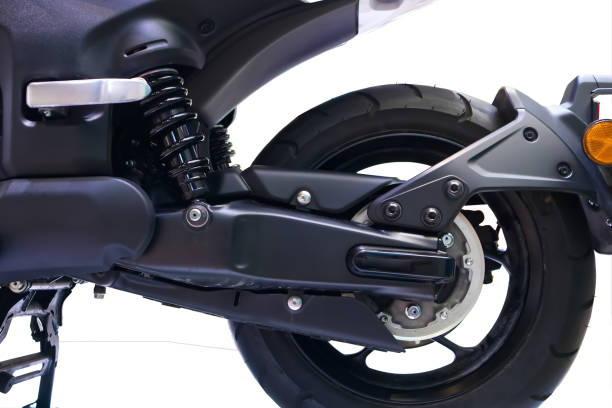 istock Electric motorcycle rear wheel isolated on white 1443205318