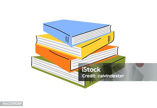 istock Books doodle drawings 1443209389