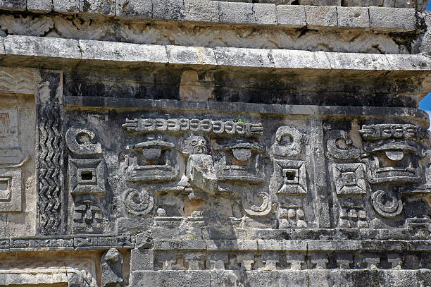 istock Closeup of Ancient Mayan Hieroglyphics 144321058