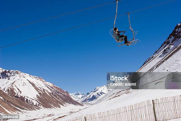 Ski Lift In Penitentes Resort On A Sunny Day Stock Photo - Download Image Now - Mendoza, Argentina, Skiing