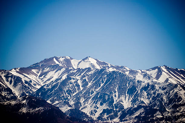 Monte Aconcágua em Mendoza, Argentina - fotografia de stock