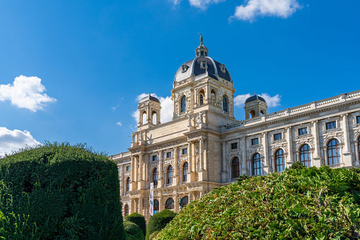 Vienna, Austria - 22 September, 2022: the museum of natiural history at the Maria Theresa Square in downtown Vienna