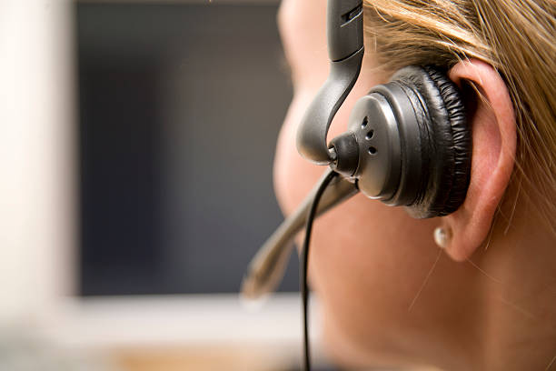 Microphone And Help Speech Bubble On White Background