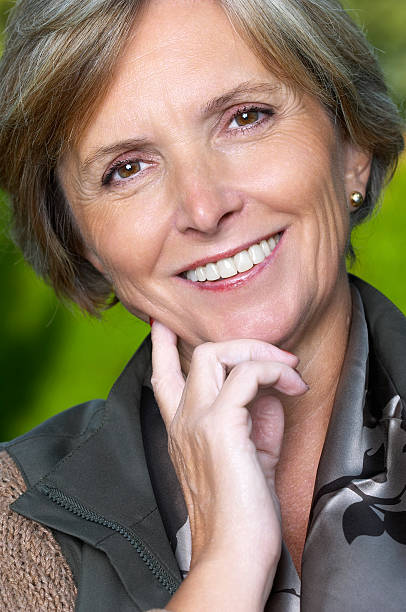 istock Beautiful woman smiles 144322304