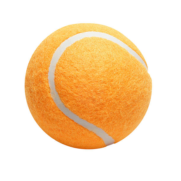 orange tennisball - tennisball stock-fotos und bilder