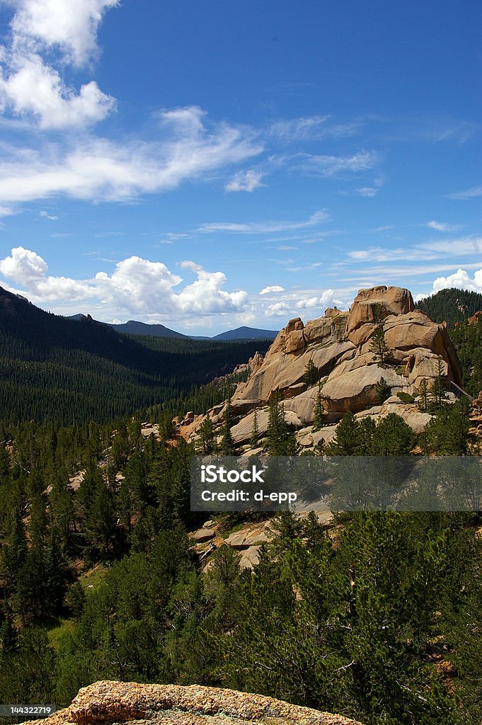 the crags some rock formations and forests in the colorado springs area, called the crags Blue Stock Photo