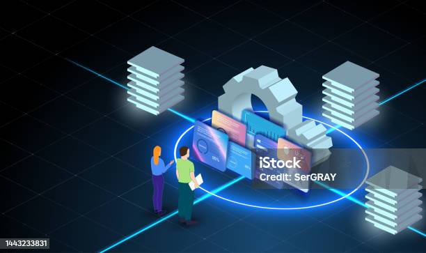 Software Development Abstract Image Software Development Abstract Vector In Futuristic Polygonal Style With ...