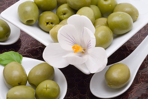 Olive appetizer stock photo