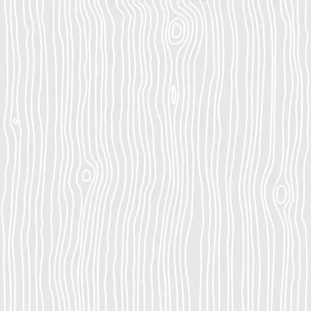 Vector illustration of Wood grain white texture. Seamless wooden pattern. Abstract line background. Tree fiber illustration