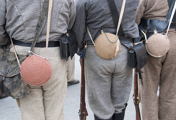 istock American Civil War soldiers at ease 144323747