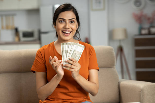 Indian young woman at home, stock photo stock photo