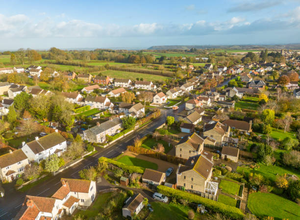 istock Houses in Curry Rivel in Somerset 1443237959