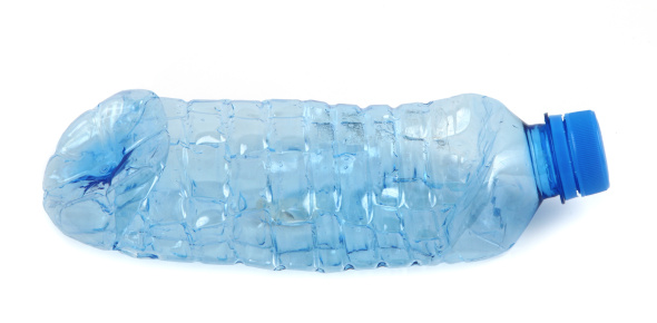 flat bottle against white background, see also: