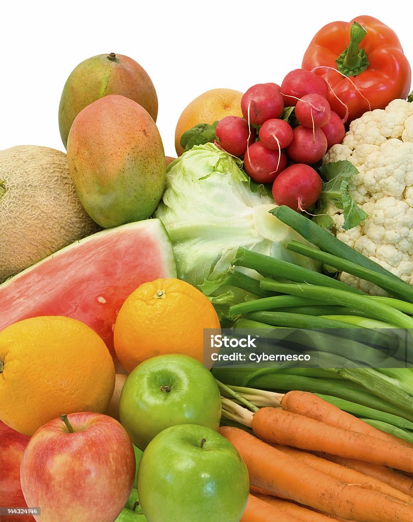 Gemüse und Obst Arrangement - Lizenzfrei Apfel Stock-Foto