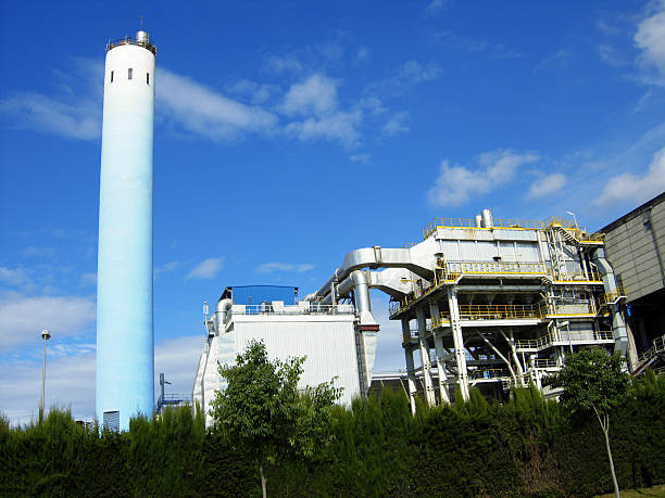 Solid waste incineration plant (SWIP) stock photo