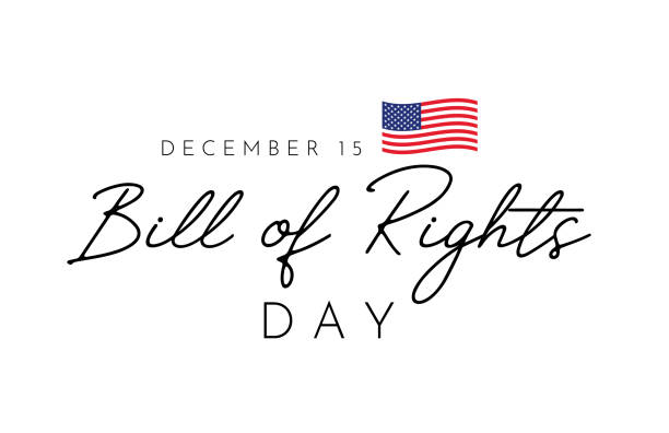 Bill of Rights Day card, December 15. Vector Bill of Rights Day card, December 15. Vector illustration. EPS10 us constitution stock illustrations