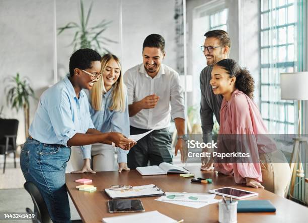 Business Meeting Businesswoman Woman Office Portrait Job Career Happy Businessman Teamwork Colleague Businessperson Startup Creative Student Education Project Stock Photo - Download Image Now