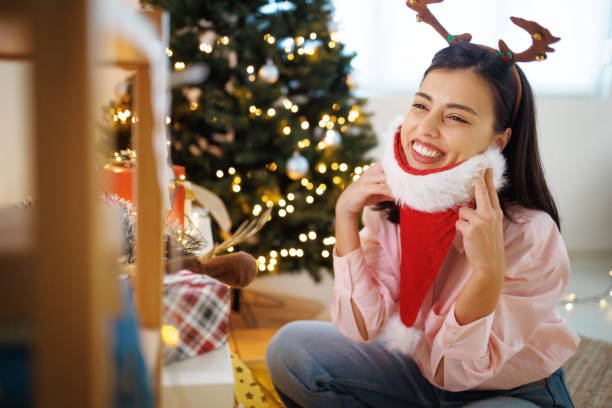 istock Enjoying Christmas at home 1443245727