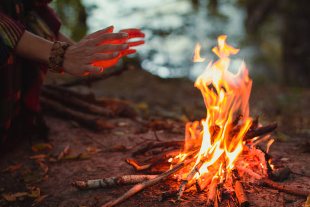 istock Close up campfire concept photo 1443246300