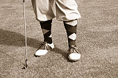 Antique golfer feet