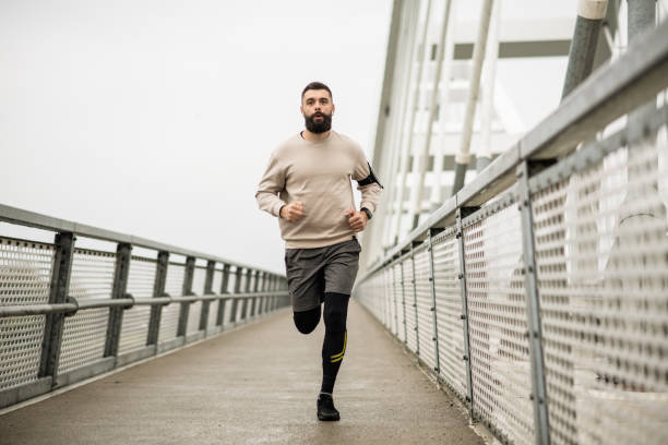 istock Young athlete on his morning run 1443255048
