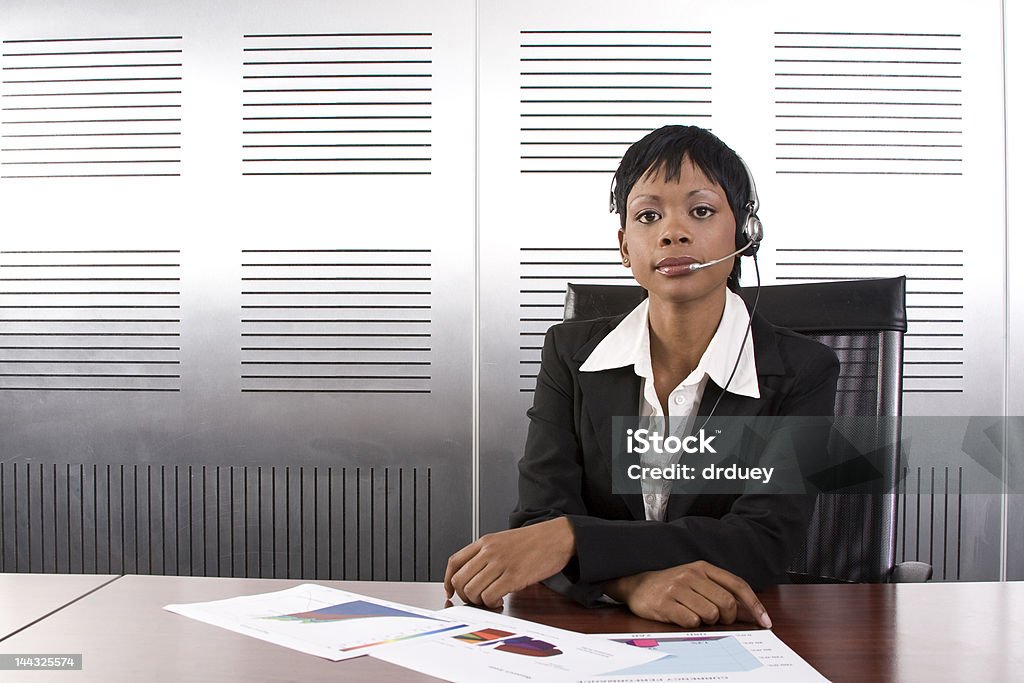 Femme d'affaires africaine - Photo de Centre d'appel libre de droits