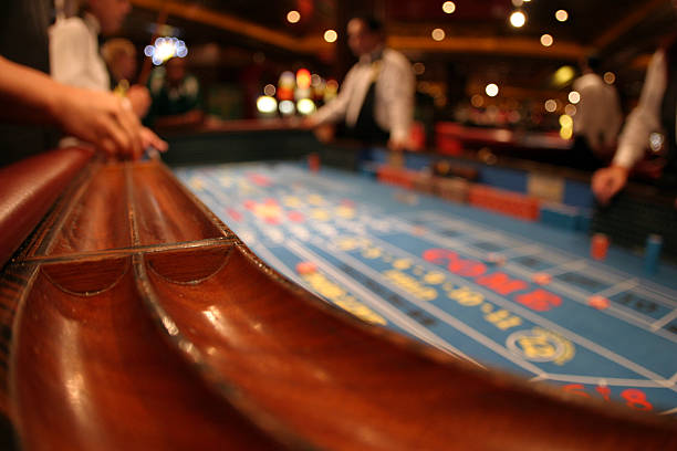 craps table empty chip rack at a craps table. Rolling Dice stock pictures, royalty-free photos & images
