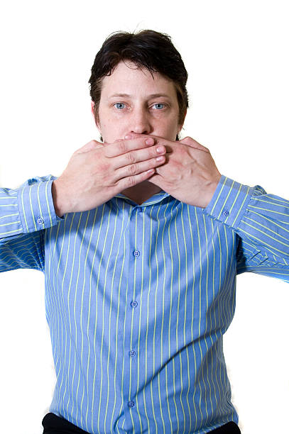 Speak no evil stock photo