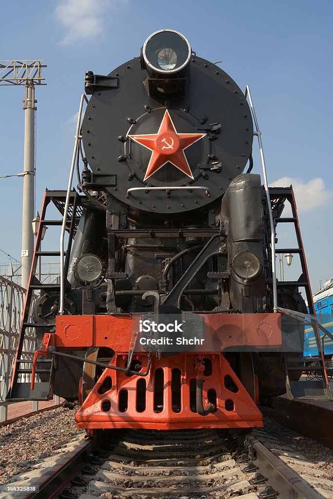 Locomotiva a Vapor "L", Rússia, 1954, Moscovo miseum de-ferro - Royalty-free Azul Foto de stock