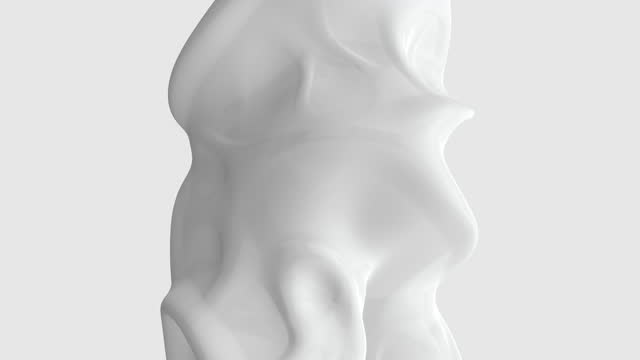 3D render of liquid white surface like milk, 4K abstract animation