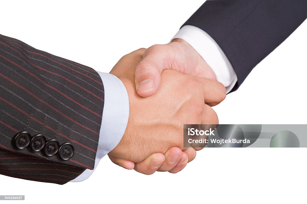 Business Handshake auf weiß mit Pfad - Lizenzfrei Abmachung Stock-Foto