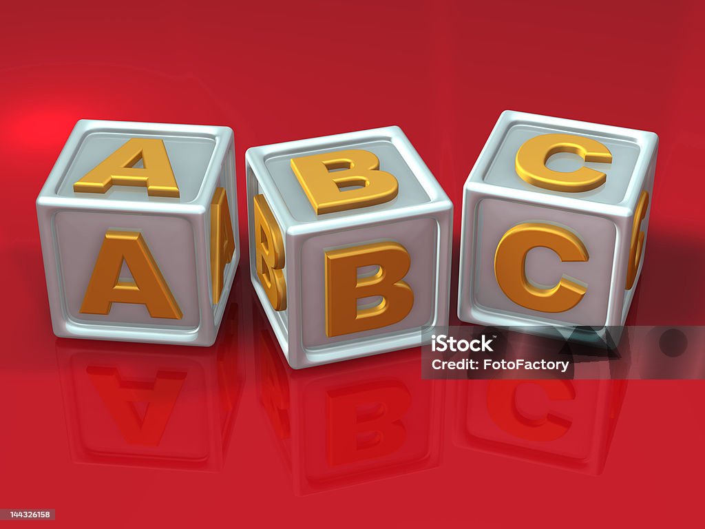 Großbuchstaben - 3d-Konzept-Abbildung - Lizenzfrei Alphabet Stock-Foto