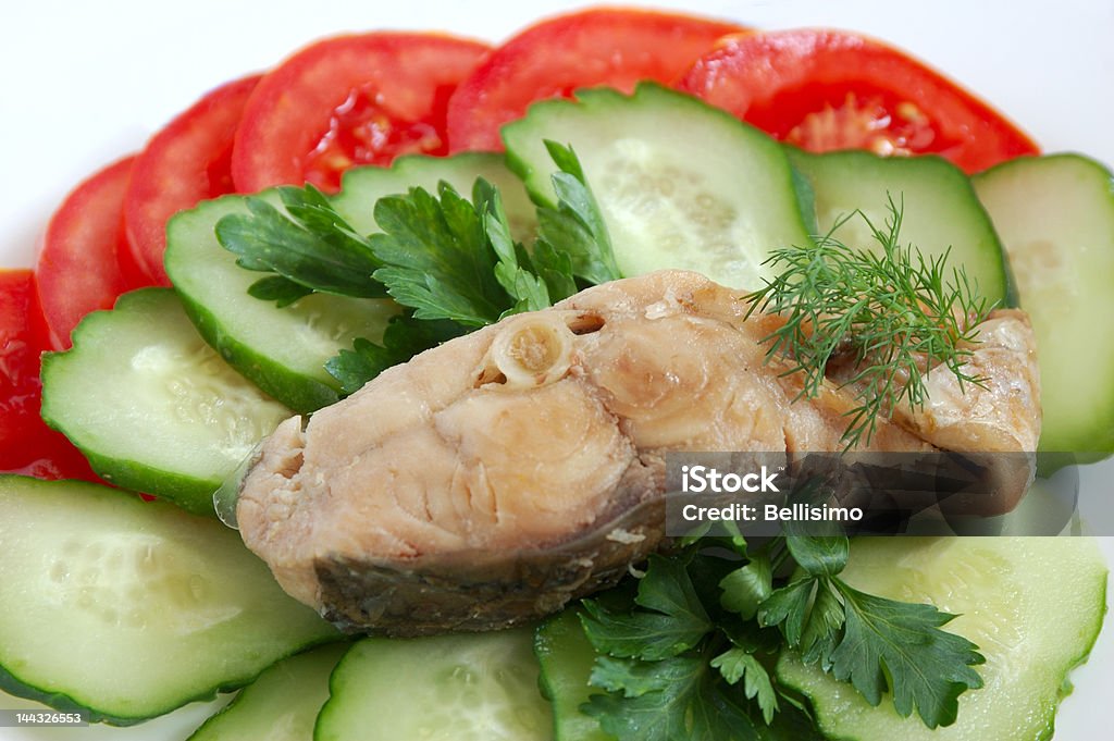 Peixe com legumes - Foto de stock de Alimentação Saudável royalty-free