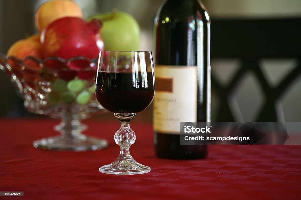 Coração saudável & vinhos de fruta - Royalty-free Fruteira Foto de stock