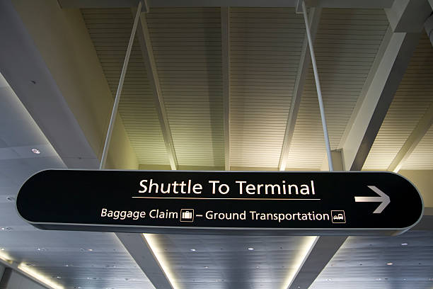 istock Airport Sign - Shuttle to Terminal 144326595