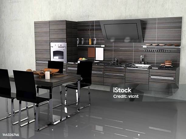 Foto de A Cozinha Moderna e mais fotos de stock de Apartamento - Apartamento, Apartamento Tipo Loft, Arquivo