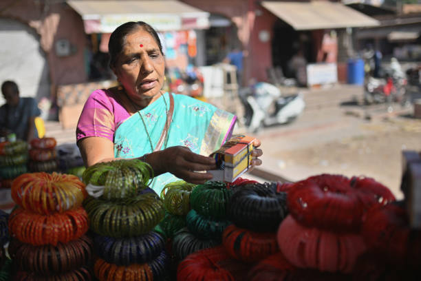 istock Senior women buying bangles 1443269621