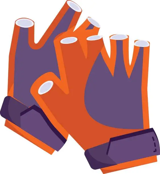 Vector illustration of paintballers mitten vector flat icon design, Shooting sport symbol, extreme sports Sign, skeet shooting and trapshooting stock illustration, paintball gloves Concept