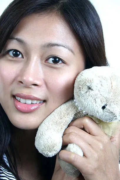 Photo of Asian woman with teddy 4