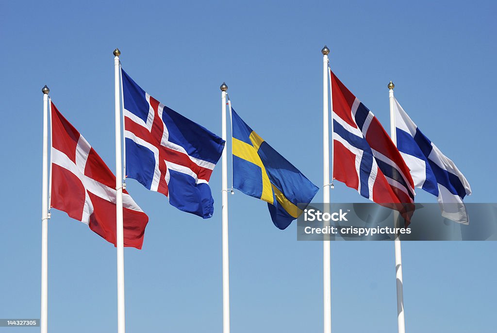 Scandinave flags - Photo de Scandinave libre de droits