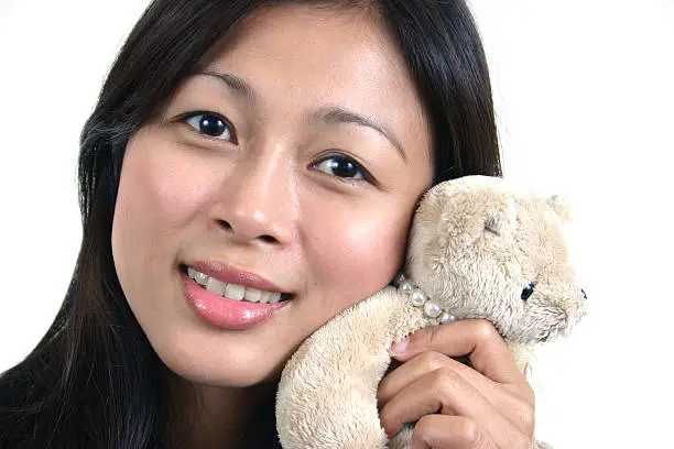 Photo of Asian woman with teddy 5