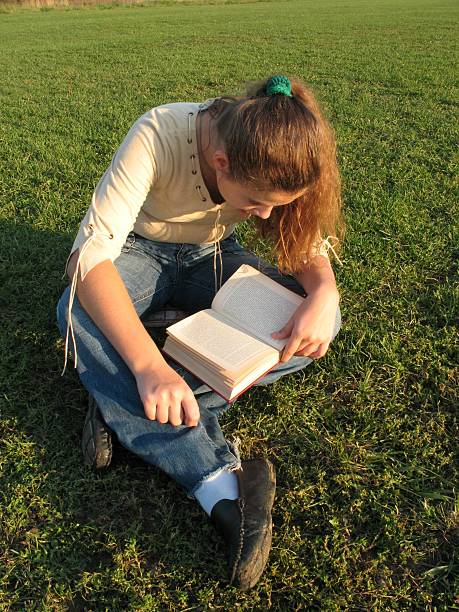The girl reading a book