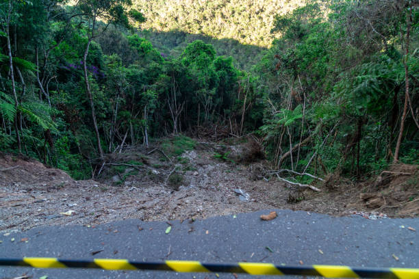 istock asphalt road damaged by a landslide in a mountain area 1443275864