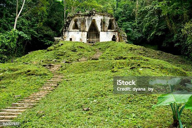 Photo libre de droit de Palenque Temple De La Cruz Foliada banque d'images et plus d'images libres de droit de Amérique latine - Amérique latine, Antique, Archéologie