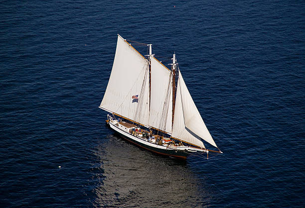 istock Aerial of sailboat 144327683