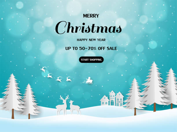 istock Winter holiday sale background for Christmas or new year decorative 1443277852