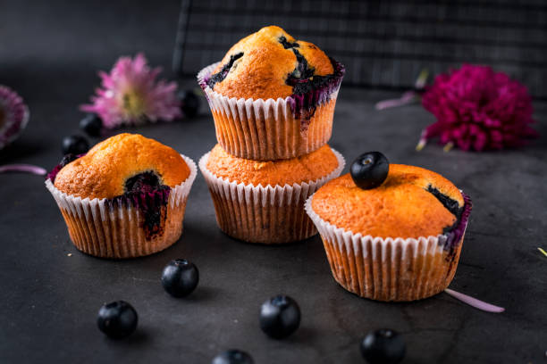 홈메이트 블루베리 머핀 - muffin blueberry muffin blueberry butter 뉴스 사진 이미지