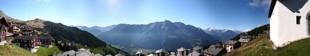 panorama: bettmeralp, wallis suíça - bettmerhorn imagens e fotografias de stock