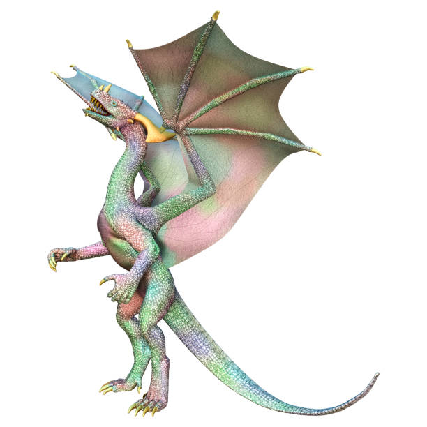 istock 3D Rendering Fairy Tale Dragon on White 1443281067