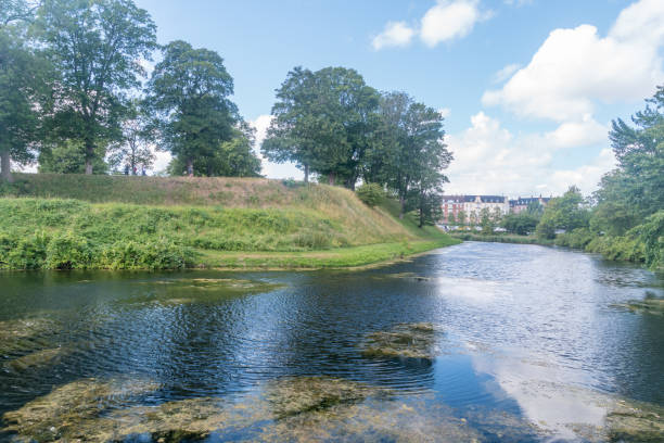 istock Moat along Kastellet fortress in Copenhagen, Denmark. 1443281473